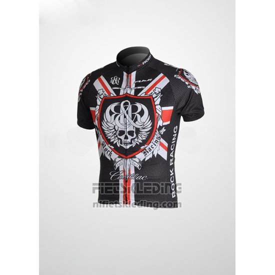 2010 Fietskleding Rock Racing Zwart en Rood Korte Mouwen en Koersbroek